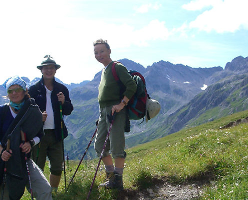 Wandern mit Freunden